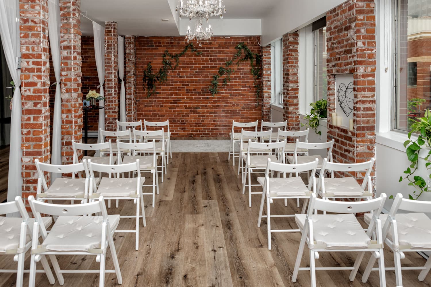 Happily Hitched Halifax is a beautiful urban brick style wedding elopement venue.