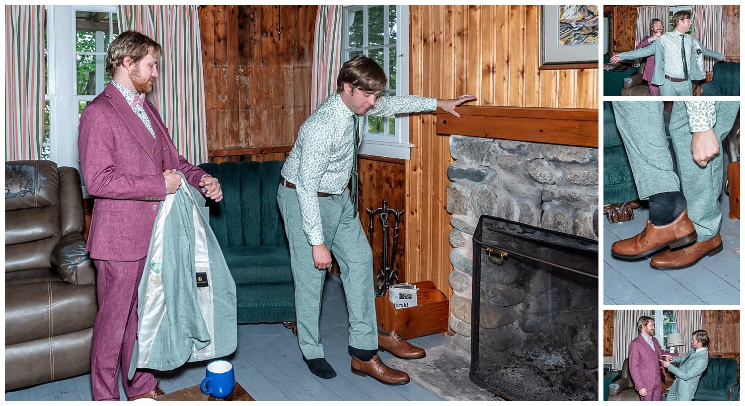 Grooms prep for their LGBT wedding day at the Hubbard Campground and Cottages in NS.